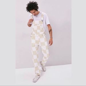 Checkered Canvas Overalls